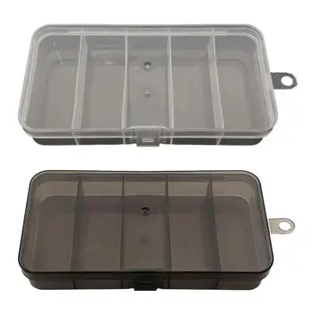 Риболовни принадлежности кутия открит преносим двустранен примамка стръв организатор 5 решетка прозрачен риболов примамка кутия прозрачен дизайн