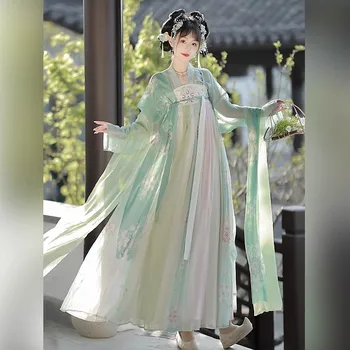 Ханфу рокля жени китайски традиционен ханфу женски карнавал &Хелоуин косплей костюм древен ханфу зелена рокля за жени