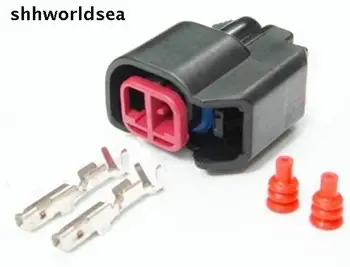 shhworldsea 50Set 2 PIN ev6 ev14 USCAR инжектор за гориво Съединители за плитки Водоустойчив конектор Plug sr20det rb30 GTR FAST ls2 ls3