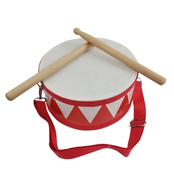 Drum Snare Детски ударни играчки Детски инструмент Деца Ръчно Дървени 8Inch Rhythm Sense Комплект инструменти Издръжлив