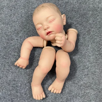 19Inch Reborn Doll Kit Джейми Спящото бебе вече боядисано 3D боядисване Детайли Вени Несглобени Dll части с плат тяло