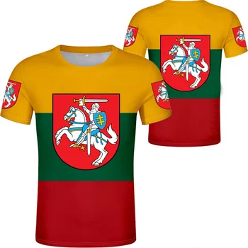 ЛИТВА T Shirt Diy Free Custom Country Name Number Ltu T-shirt Nation Flag Lt Lietuva Lietuvos Lithuanian Print Photo Clothes