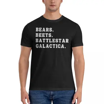 Реколта модел тениски мъже O врата 100% памук T риза BATTLESTAR GALACTICA къс ръкав тениска летни върхове