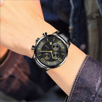 Мъжки часовник Най-високо качество Морски автоматичен часовник Часовник за бизнес спортове Хронограф Мъжки часовник
