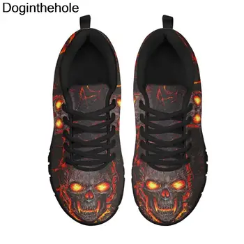 Doginthehole череп лава жени обувки лято окото дишащи плоски обувки възрастни ходене леки маратонки маратонки маратонки Zapatillas