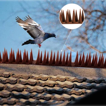 8Цвят 45CM Анти птица гълъб котка против кражба отблъскване шипове ограда възпиране пластмасова стена шип плаши трънка градина инструмент за сигурност