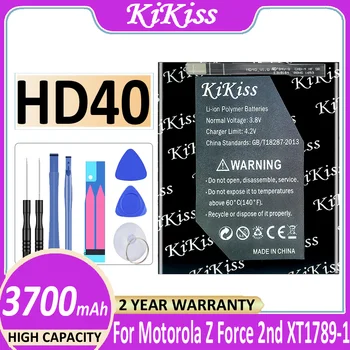 KiKiss батерия HD40 3700mAh за Motorola Moto Z Force 2nd Moto Z Force 2nd Gen Moto Z2 Force XT1789-1/03/05 Bateria
