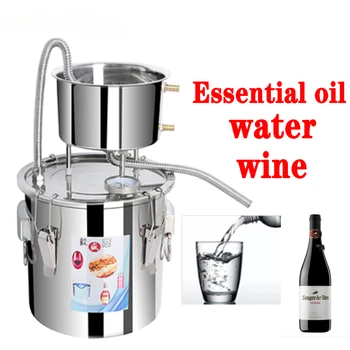 10L Дестилатор на вода Вино параход Оборудване за варене Машина за печене на вино Филтър за вода Вино Бренди Комплект за варене на етерично масло