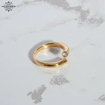 LESIEM Candidatecatch.be позлатен размер 7 момински джолан пръстени отворен кръст циркон титанова стомана цени в евро фини модни бижута
