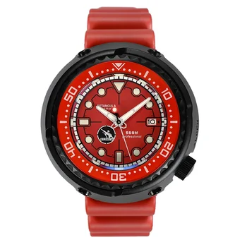 Мъжки автоматичен спортен NH35 механичен часовник Titanium 500M водолазен часовник 52mm сапфирен панел светлинен часовник RDUNAE 6015