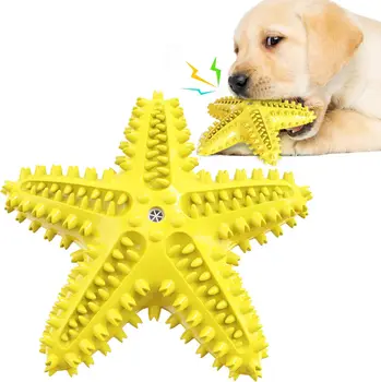 Куче четка за зъби дъвчете играчки за агресивни дъвчащи голяма порода, скърцащи говорещи кучета играчка, гумени неразрушими трудни зъби почистване