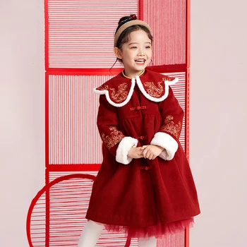 Нов стил момичета облекло бебе ханфу деца супер фея пола китайски стил хан рокля