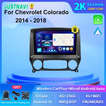 JUSTNAVI 2K екран кола мултимедийна глава единица Autoradio за Chevrolet Колорадо 2014 2015 2016 2017 2018 GPS навигация Carplay SWC