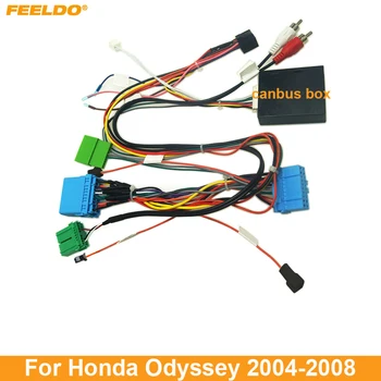FEELDO Автомобилен стерео аудио 16PIN Android захранващ кабелен адаптер с кутия Canbus за Honda Odyssey 04-08 Кабелен сноп