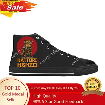 Hot Hattori Hanzo Samurai Swords Kill Bill Katana Ежедневни платнени обувки Висок връх Удобни дишащи 3D печат Мъже Дамски маратонки