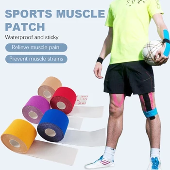 Многофункционални спортни фитнес превръзки атлетичен мускулен пластир водоустойчив еластична стреч лента мускулна подкрепа стикери