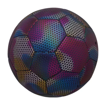 Светлоотразителни футболни топки Светещи нощни светещи футболни топки Обучение на възрастни деца Размер5 Футболни топки Светкавица на камерата Отразяваща