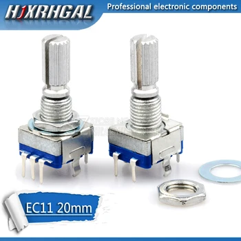 5PCS Сливова дръжка 20мм превключвател за кодиране на ротационен енкодер / EC11 / цифров потенциометър с превключвател 5 Pin hjxrhgal