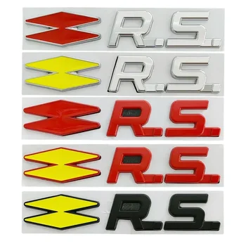 3d Метални RS лого писма Емблема на автомобила Значка за Renault Sport Megane 3 MK4 Arkana Sandero Laguna Clio 4 5 RS стикер аксесоари