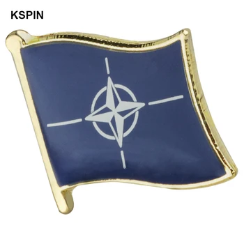 Значка на знамето на НАТО Брошка Национален флаг Ревер ПИН Международни туристически щифтове