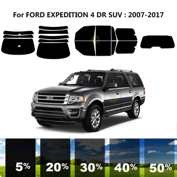 Предварително изрязана нанокерамика кола UV стъкло оттенък комплект автомобилни прозорец филм за FORD EXPEDITION 4 DR SUV 2007-2017