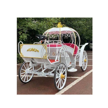 2023 Бяла куха тиква принцеса превоз за изложба сватба Кралски конен вагон Електрически живописен живописен камион за наблюдение