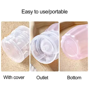 Travel Bottle Compact Large Capacity Reusable Transparent Nail Polish Remover Refillable Bottle Home Supplies