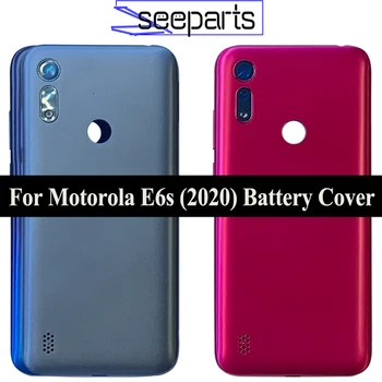 E6s Заден капак на батерията Корпус на панела на задната врата за Motorola Moto E6s (2020) Резервна част за капака на батерията