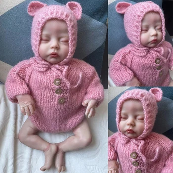 18inch Deliah Reborn Baby Doll Новородено Меко пухкаво тяло Реалистична 3D кожа с видими вени Висококачествена ръчно изработена кукла