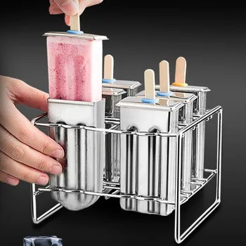 304 неръждаема стомана сладолед мухъл домашно голям комплект лед куб форма направи Popsicle Popsicle модел деца мухъл кухненски инструменти