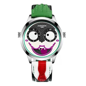 Kimsdun Limited Edition Unique Designe Joker Watch For Men Waterproof Business Personality Clown Male Wrist Watches Reloj Hombre