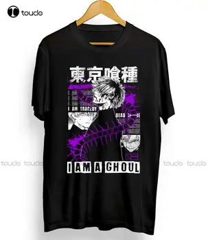 Tokyo Ghoul нова тениска Kaneki Ken аниме Япония Otaku Graphic Tee Black Custom Aldult Teen Унисекс дигитален печат Tee Shirts