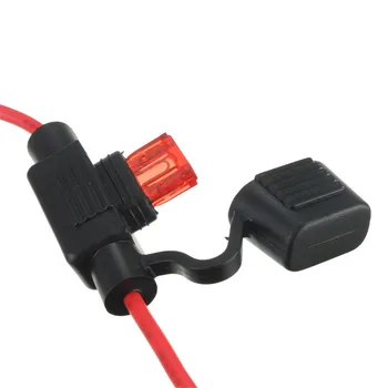  Водоустойчив електрически контакт Малък тип острие Вградени държачи за предпазители с 10A предпазители за подмяна на авто автомобили Дължина 30cm