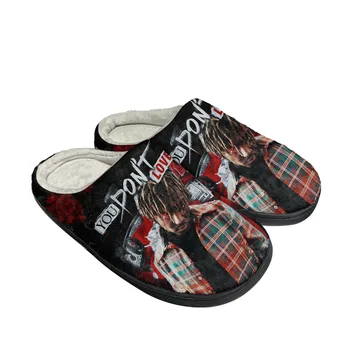 Juice Wrld 999 Hip Hop Rapper Home Cotton Custom Slippers Mens Women Sandals Plush Casual Keep Warm Shoes Couple Thermal Slipper
