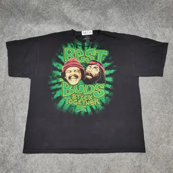 Cheech & Chong Best-Buds Up-in-Smoke Shirt 2XL Черна тениска с дълъг ръкав