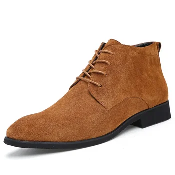голям размер плътен цвят глезена ботуши за мъже есен зима мода случайни дизайнерски обувки мъжки топла платформа Botas Hombre