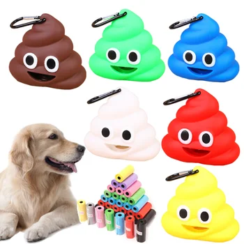 Cartoon отпадъци чанта дозатор за куче отпадъци превозвач Poop форма Pet доставка аксесоар куче котка малки инструменти Poop чанта притежателя