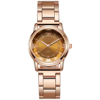 Луксозни часовници Кварцов часовник от неръждаема стомана Dial Casual Bracele Watch часы наручные женские montre pour femme quartz watches