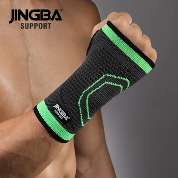 JINGBA SUPPORT 1PCS Спортна защитна екипировка Бокс ръчни обвивки ръка лента превръзка подкрепа + вдигане на тежести превръзка маншет подкрепа