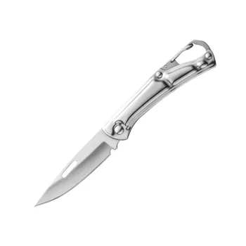 Неръждаема стомана мини сгъваеми плодове париране нож нож малък джобен нож преносим ключодържател с опашката висящи дупка за къмпинг