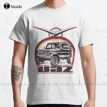 Нов Uaz 469 - Лого Офроуд Uaz кола класически тениска памук тениска Crewneck ризи по поръчка Aldult Teen Унисекс мода смешно нов