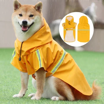 Куче дъждобрани отразяващи малки големи кучета водоустойчиво яке S-5XL открит дишаща кученце гащеризони дрехи
