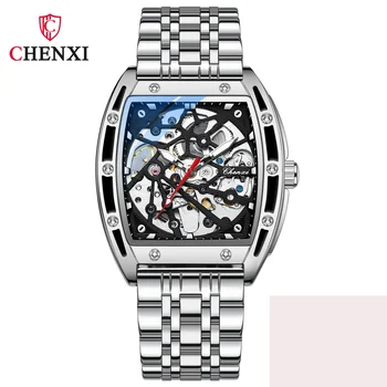 Fashion Chenxi Top Brand Luxury Men Automatic Business Clock Leather Waterproof Luminous Mechanical Tourbillon Wristwatches