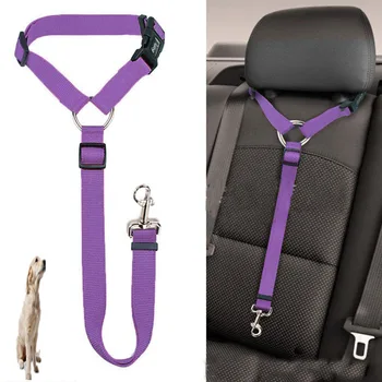 1PC Pet Car with Seat Belt Sturdy 2 in 1 Pet Car Harness Kitten and Dog Collar Pet Accessories