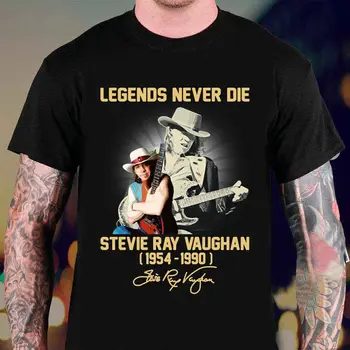 Стиви Рей Вон Легенда Никога не умирай Тениска Черен Унисекс Всички размери GK6 дълги ръкави