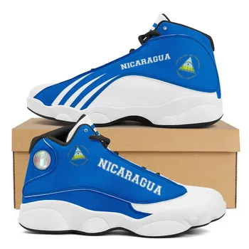 Нов модел на флага на Никарагуа Тийнейджъри Маратонки Ежедневни уютни трайни обувки за бягане Обувки на открито Мъжки момчета Баскетболни спортни обувки