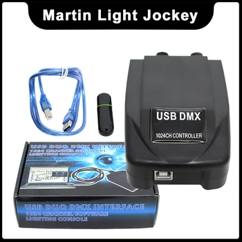 Безплатна доставка Етап осветление контролер Orignal Martin Light Jockey USB 2.95 DMX интерфейс 1024 канал софтуер USB DMX PC 3D.