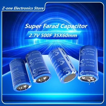  2.7V 500F 35 * 60mm 500F Farad кондензатор супер кондензатор електролитен кондензатор електронни компоненти чрез дупка общо предназначение