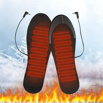 USB отопляеми стелки за обувки Електрически подложка за затопляне на краката Крака Топло чорап Pad Mat Зимни спортове на открито Отопление Стелка Зимна топла