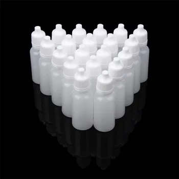 25PCS 5ml/10ml/15ml/20ml Празни пластмасови изстискващи капкомер бутилки Eye Liquid Dropper Бутилки за многократна употреба